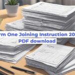Form One Joining Instruction 2024 PDF: Smooth Sailing to Secondary School